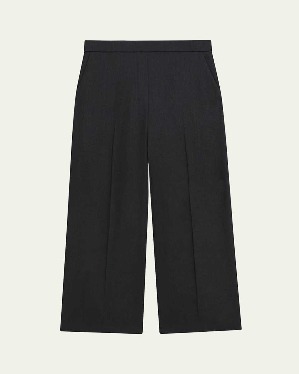 Relaxed Straight-Leg Pull-On Pants